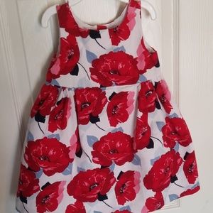 Baby red flower dress